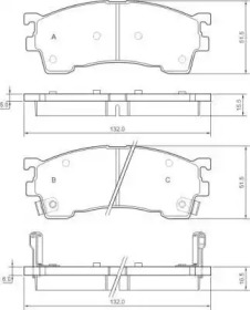 Комплект тормозных колодок A.B.S. 36795 OE